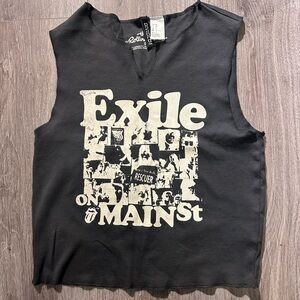 H&M Y2K Sleeveless Grey Shirt Size XS